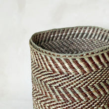 Load image into Gallery viewer, Brown &amp; Natural Maila Milulu Reed Basket