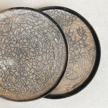 Load image into Gallery viewer, Black Clay Crackle Plate
