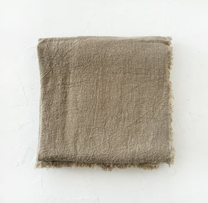 Raw Linen Tablecloth in Natural