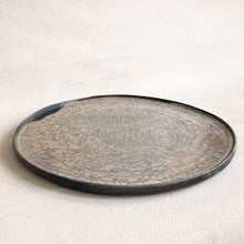 Load image into Gallery viewer, Black Clay Crackle Plate