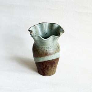 Ruffle Vase in Seafoam