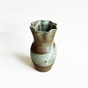 Ruffle Vase in Seafoam