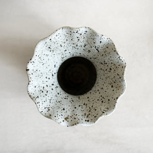 Ruffle Vase in Quail