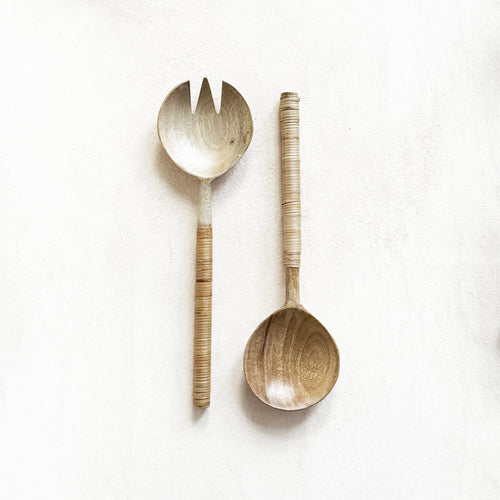Mango Wood Salad Servers
