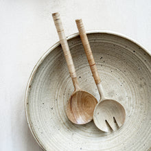 Load image into Gallery viewer, Mango Wood Salad Servers