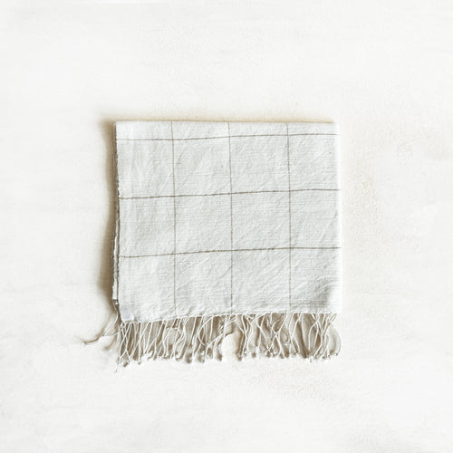 Windowpane Cotton Hand Towel