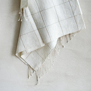 Windowpane Cotton Hand Towel