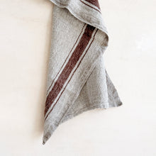 Load image into Gallery viewer, Mocca Stripe Vintage Linen Kitchen Towel