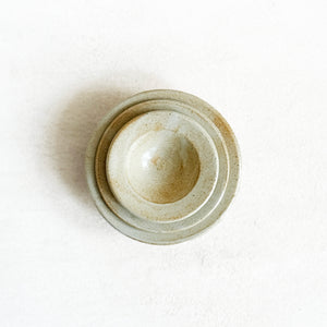 Footed Bowl in Warm Cream