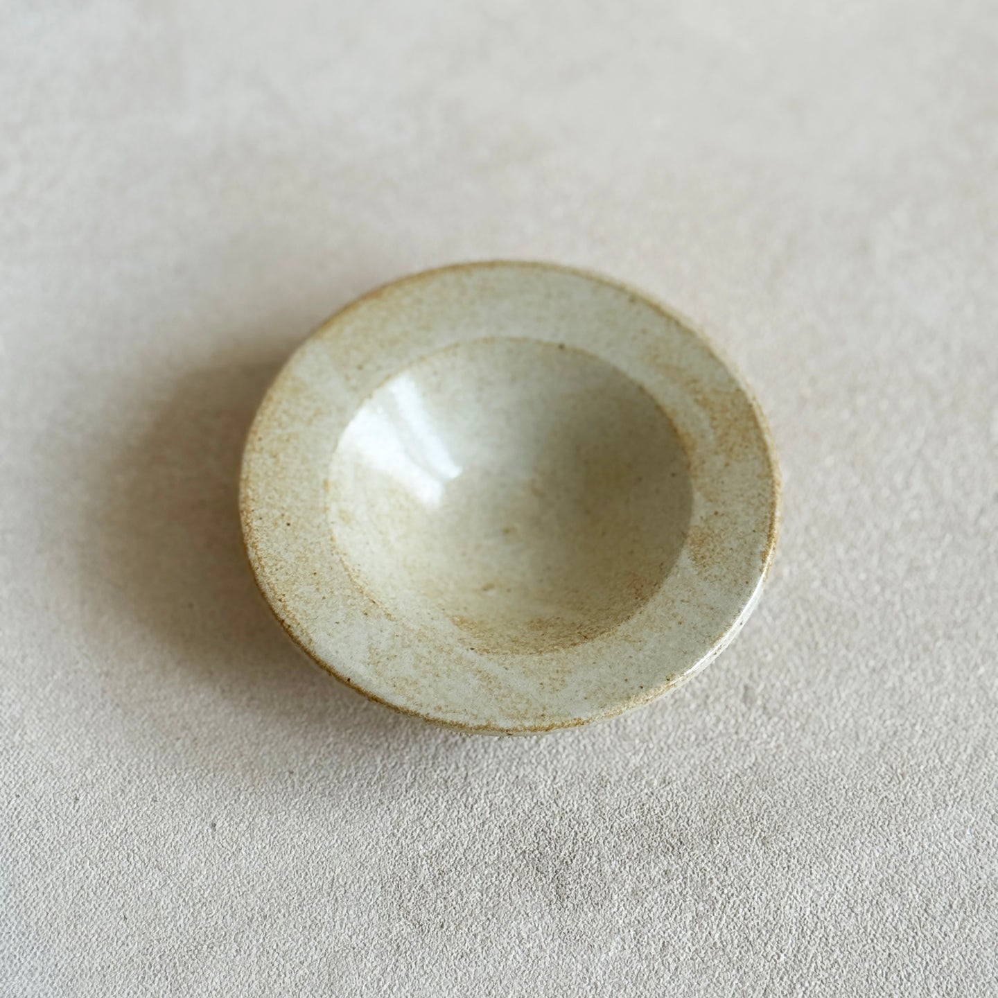 Footed Bowl in Warm Cream