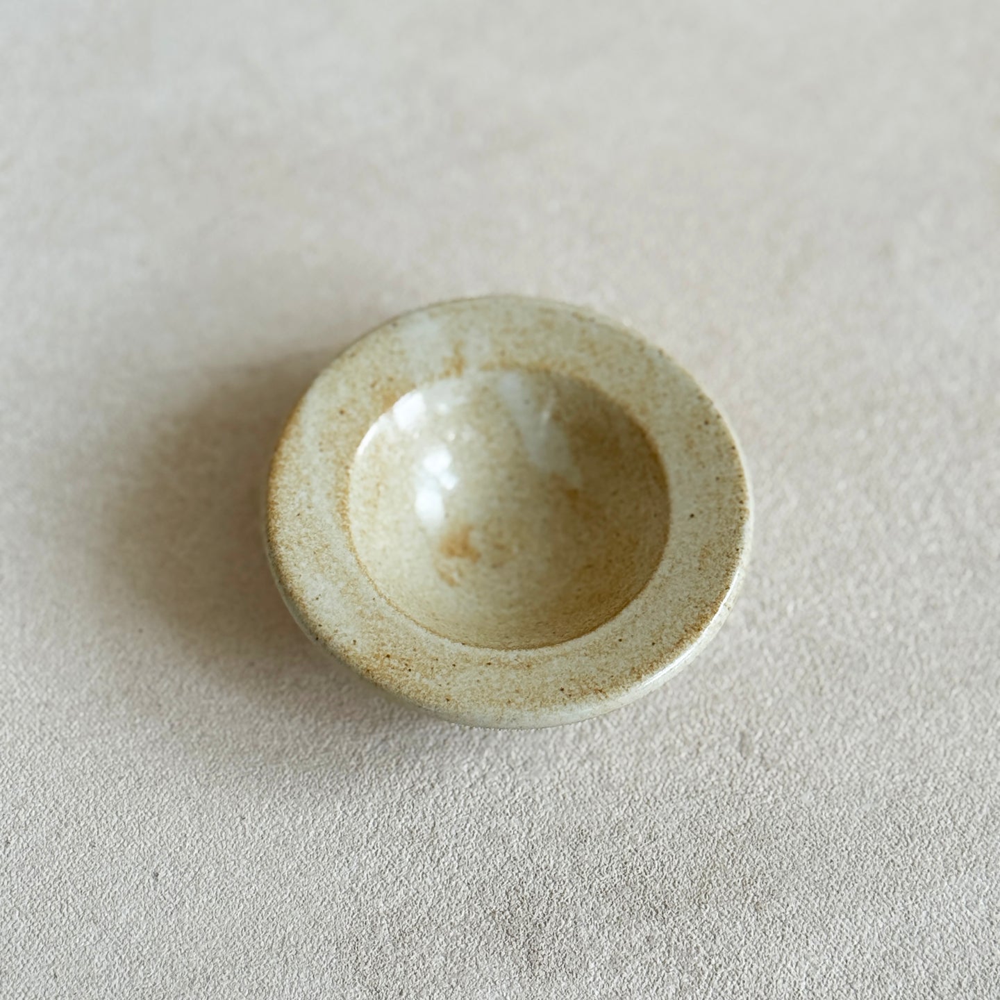 Footed Bowl in Warm Cream