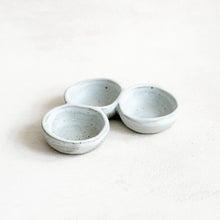 Load image into Gallery viewer, Triple Condiment Bowl in Speckled White