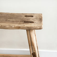Load image into Gallery viewer, Vintage Elm Wood Stool