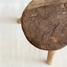 Load image into Gallery viewer, Vintage Elm Wood Stool