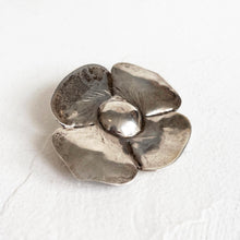Load image into Gallery viewer, Hand Wrought Sterling Flower Brooch