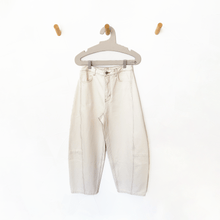 Load image into Gallery viewer, Sculptural Seamed Denim Pants in Ecru