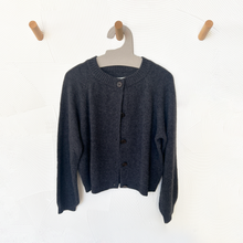 Load image into Gallery viewer, Eden Wool Cashmere Raglan Cardigan in Charcoal