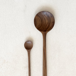 Walnut Wooden Round Spoon