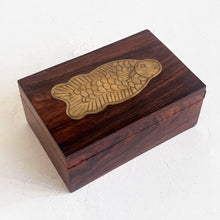 Load image into Gallery viewer, Wood Box with Fish Inlay