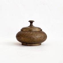 Load image into Gallery viewer, Etched Brass Lidded Vessel