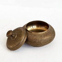 Load image into Gallery viewer, Etched Brass Lidded Vessel