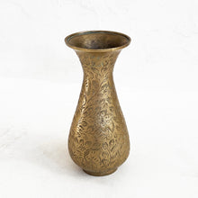 Load image into Gallery viewer, Etched Brass Vase