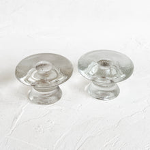 Load image into Gallery viewer, Glass Mushroom Candlestick Holders