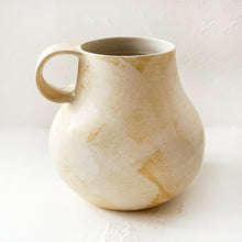 Load image into Gallery viewer, White and Iron Wide Handled Vase