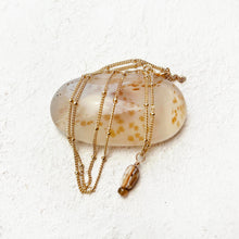 Load image into Gallery viewer, Caramel Mother of Pearl Drop Necklace