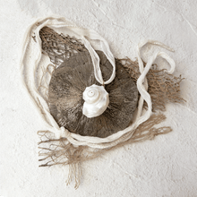 Load image into Gallery viewer, Silk Mother of Pearl Shell Necklace in Cream