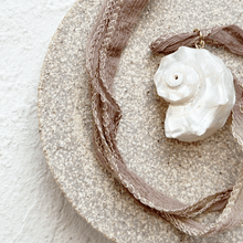 Load image into Gallery viewer, Silk Mother of Pearl Shell Necklace in Fawn