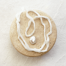 Load image into Gallery viewer, Silk Baroque Pearl Necklace in Cream