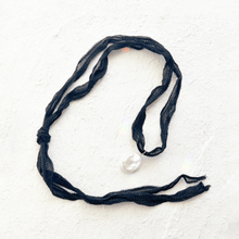 Load image into Gallery viewer, Silk Baroque Pearl Necklace in Noir