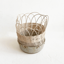 Load image into Gallery viewer, Ceramic and Woven Basket XXXIV