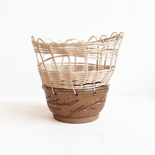 Load image into Gallery viewer, Ceramic and Woven Basket XXXV