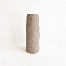 Load image into Gallery viewer, Tall Coiled Cylinder Vase in Cream