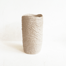 Load image into Gallery viewer, Coiled Cylinder Vase in Cream