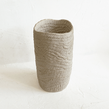 Load image into Gallery viewer, Coiled Cylinder Vase in Cream