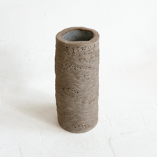 Load image into Gallery viewer, Coiled Cylinder Vase in Buff