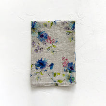 Load image into Gallery viewer, Linen Kitchen Towel in Flowers