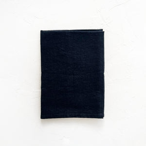 Linen Kitchen Towel in Black