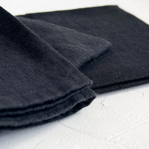 Linen Kitchen Towel in Black