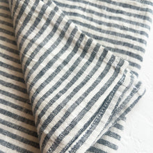 Load image into Gallery viewer, Linen Kitchen Towel in Black Stripes