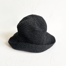 Load image into Gallery viewer, Raffia Bucket Hat in Black