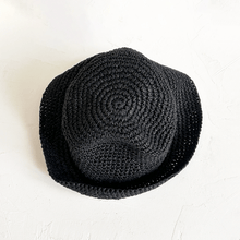 Load image into Gallery viewer, Raffia Bucket Hat in Black