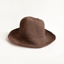 Load image into Gallery viewer, Raffia Bucket Hat in Brown