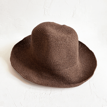 Load image into Gallery viewer, Raffia Bucket Hat in Brown