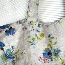 Load image into Gallery viewer, Natural Linen Bag in Flowers