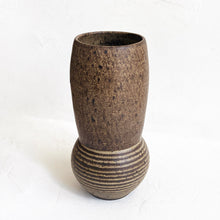 Load image into Gallery viewer, Large Lined Vase in Azurite