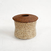 Load image into Gallery viewer, Lidded Vessel in Brown Stoneware